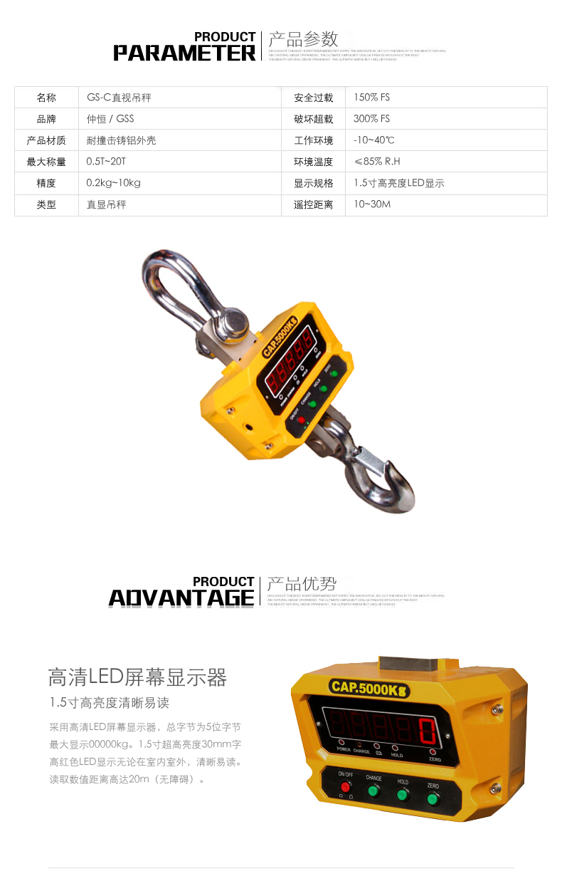 GS-C加强型直视吊秤