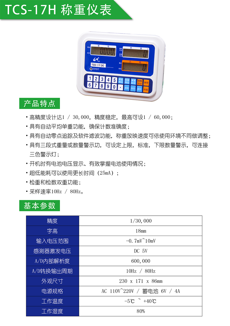 TCS-17H计数仪表